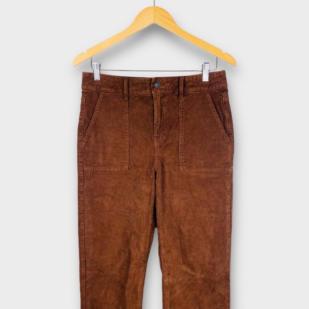 NEW AE Corduroy Super High-Waisted Flare Pant Brown Corduroy size 10 - Picture 3 of 14